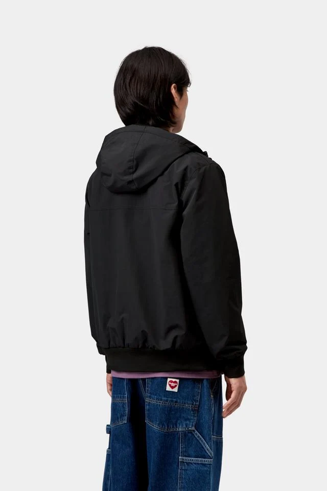Carhartt WIP Hooded Sail Jacket 100% Nylon Supplex®, 5.3 oz (Black / White) - Image 4