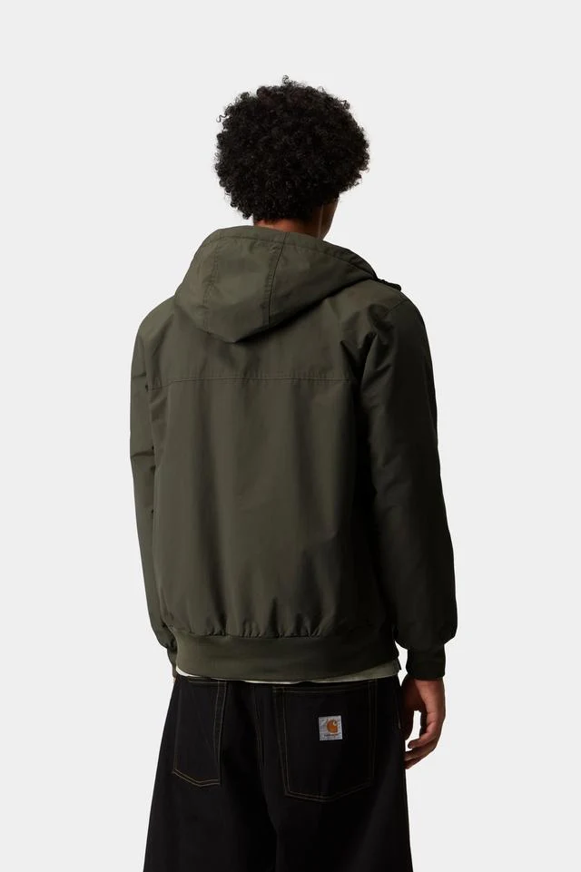 Carhartt WIP Hooded Sail Jacket 100% Nylon Supplex®, 5.3 oz (Cypress / Black) - Image 4