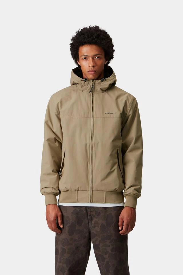 Carhartt WIP Hooded Sail Jacket 100% Nylon Supplex®, 5.3 oz (Leather / Black) - Image 3