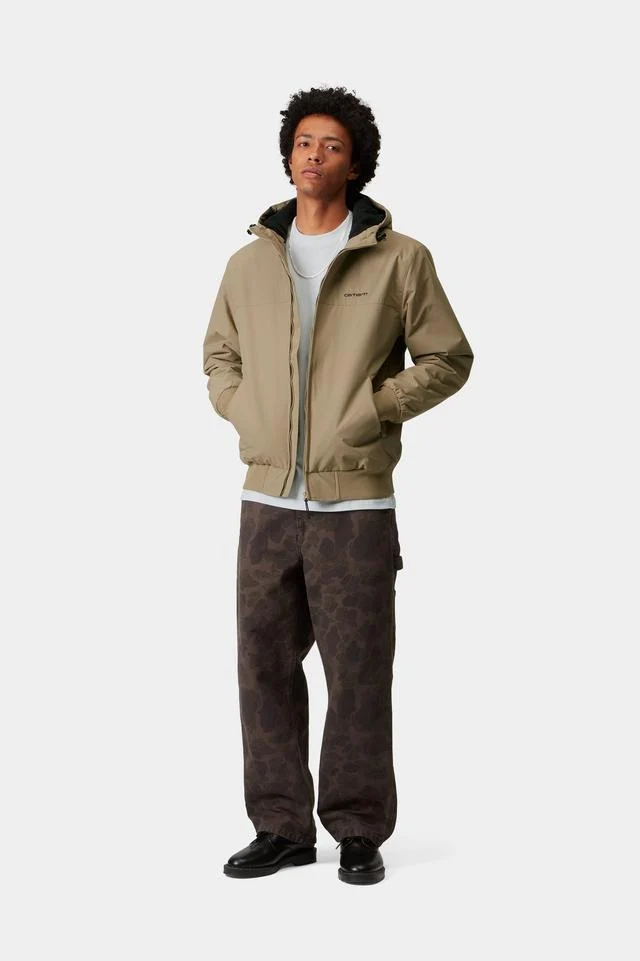 Carhartt WIP Hooded Sail Jacket 100% Nylon Supplex®, 5.3 oz (Leather / Black) - Image 5