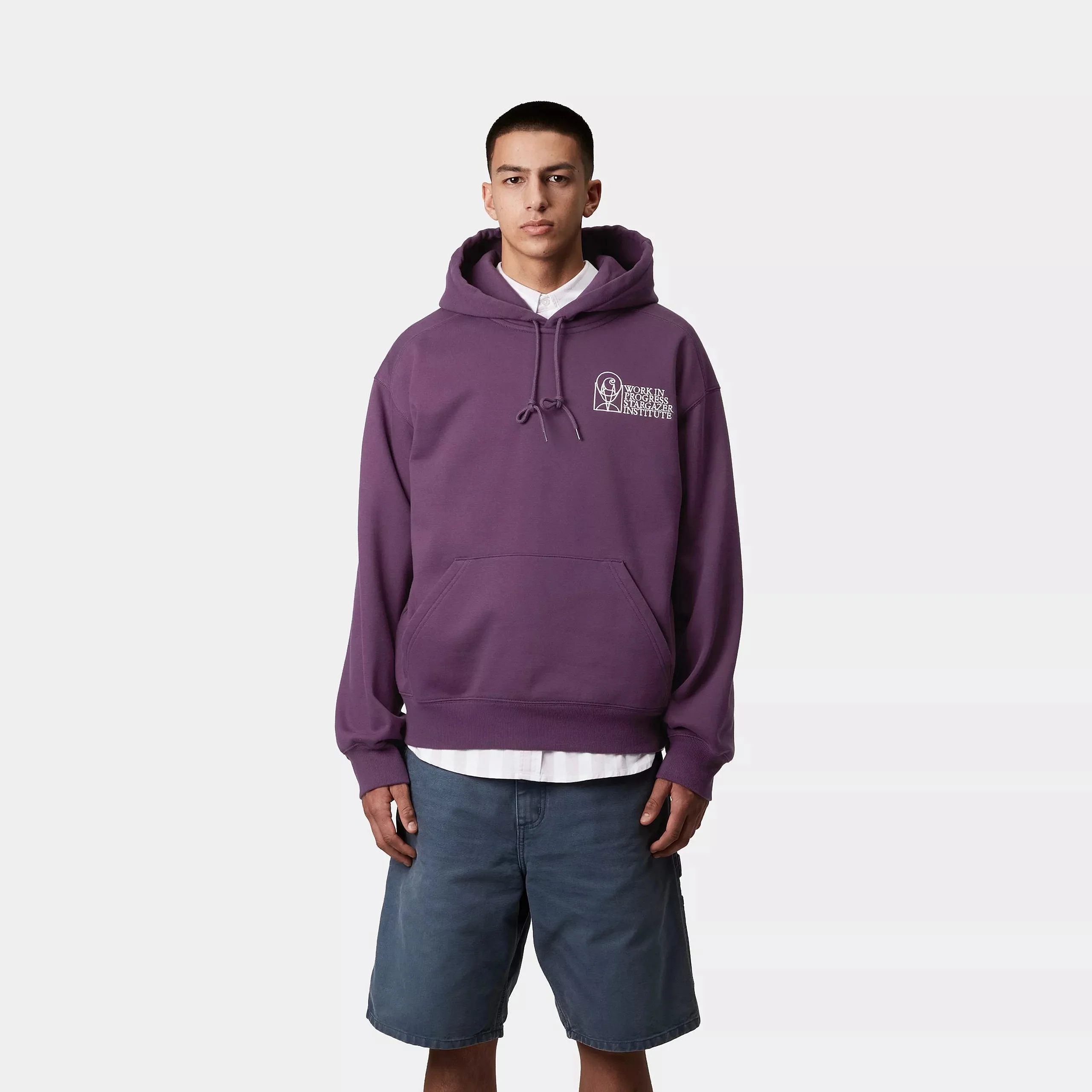Carhartt WIP Hooded Stargazer Sweat Cotton/Polyester Sweat, 440 g/m² (Huckleberry / Wax) - Image 3