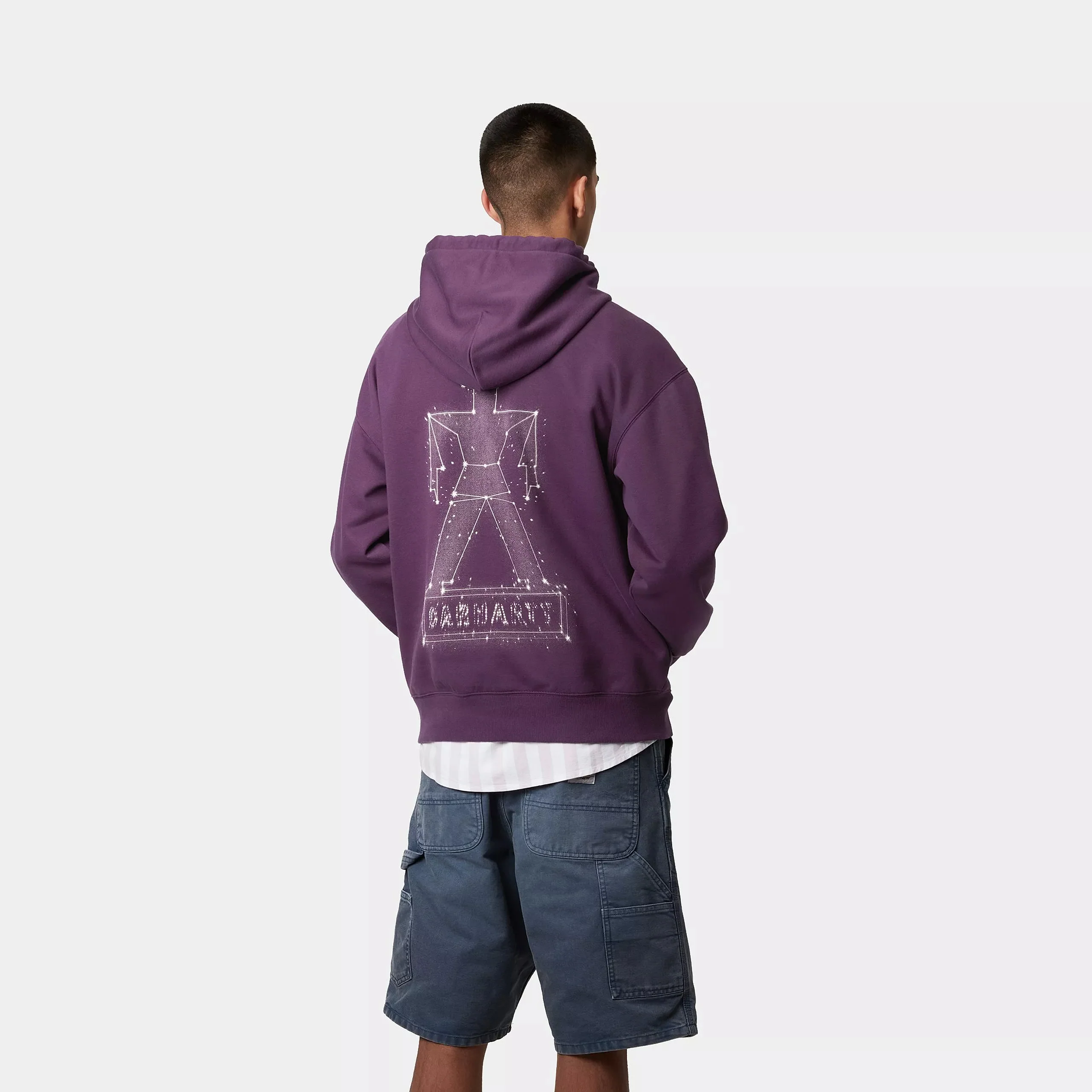 Carhartt WIP Hooded Stargazer Sweat Cotton/Polyester Sweat, 440 g/m² (Huckleberry / Wax) - Image 4