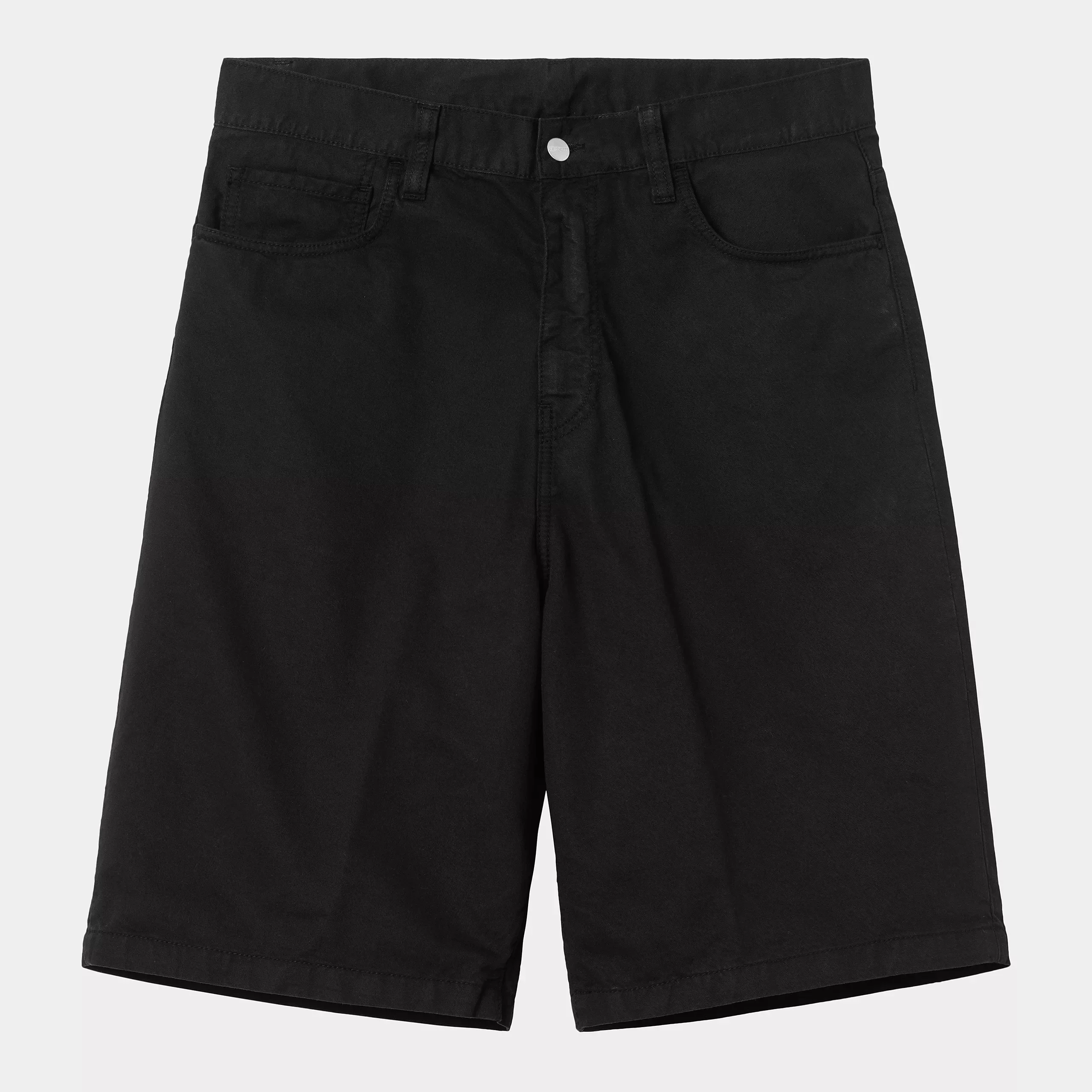 Carhartt WIP Landon Short 100% Cotton 'Newcomb' Drill, 8.5 oz (Black garment dyed) - Image 2