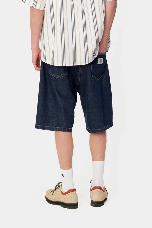 Carhartt WIP Landon Short 100% Cotton 'Robertson' Denim, 12 oz (Blue rinsed) - Image 4