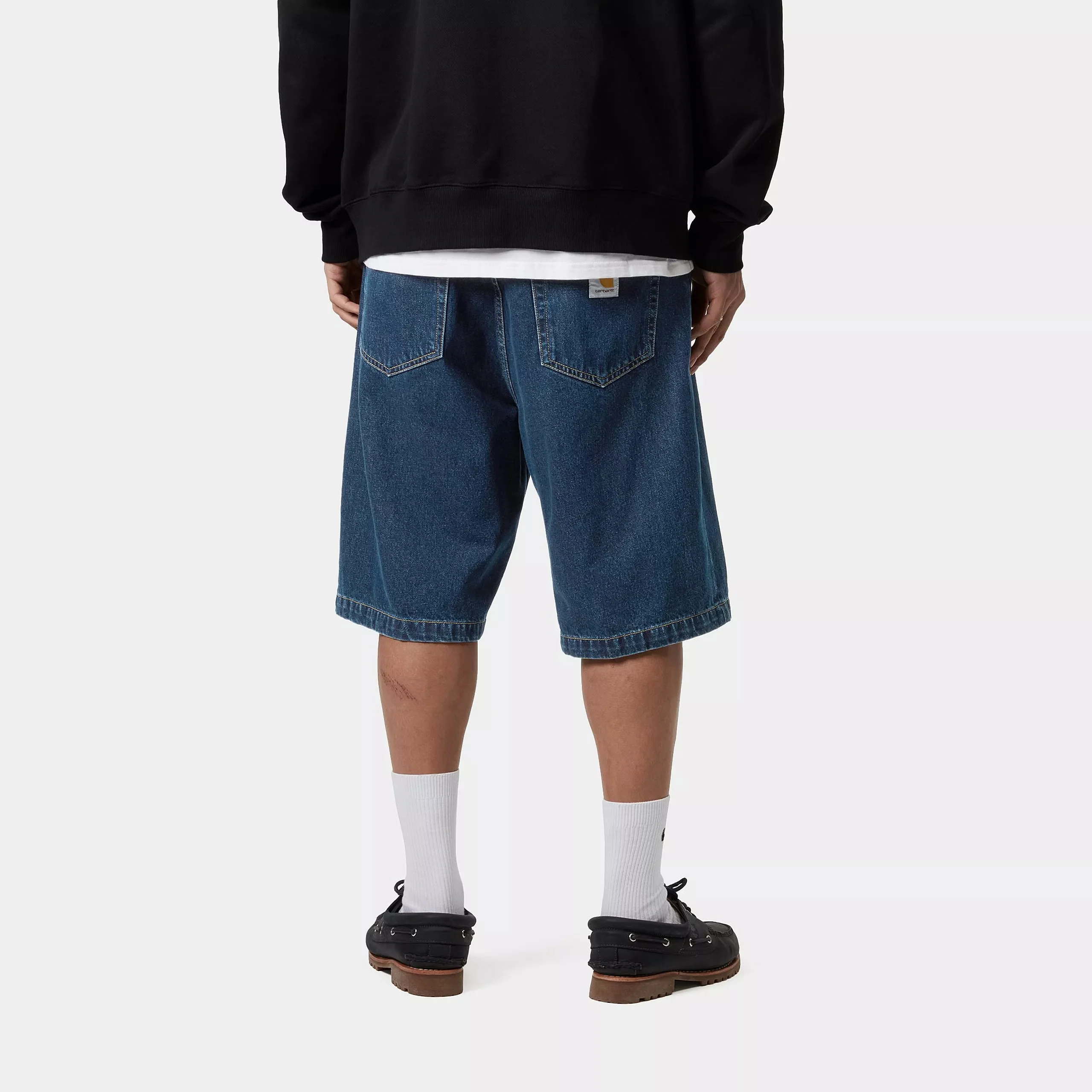 Carhartt WIP Landon Short 100% Cotton 'Robertson' Denim, 12 oz (Blue stone washed) - Image 4