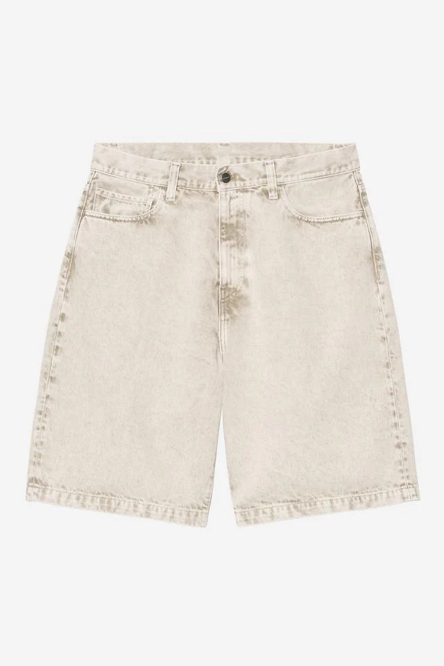 Carhartt WIP Landon Short 100% Cotton 'Smithfield' Color Denim, 13.5 oz (Opuntia chalk wash) - Image 2