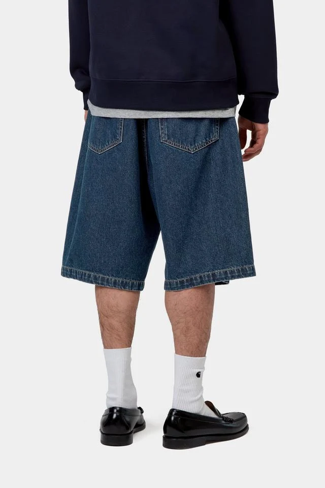 Carhartt WIP Langdon Short 100% Cotton 'Smith' Denim, 13.5 oz 8 (Blue stone washed) - Image 4