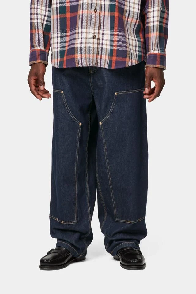 Carhartt WIP Nash Double Knee Pant 100% Cotton 'Smith' Denim, 13.5 oz (Blue rinsed) - Image 3