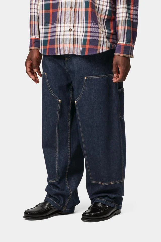 Carhartt WIP Nash Double Knee Pant 100% Cotton 'Smith' Denim, 13.5 oz (Blue rinsed) - Image 5