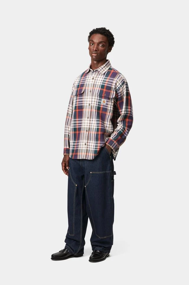 Carhartt WIP Nash Double Knee Pant 100% Cotton 'Smith' Denim, 13.5 oz (Blue rinsed) - Image 6