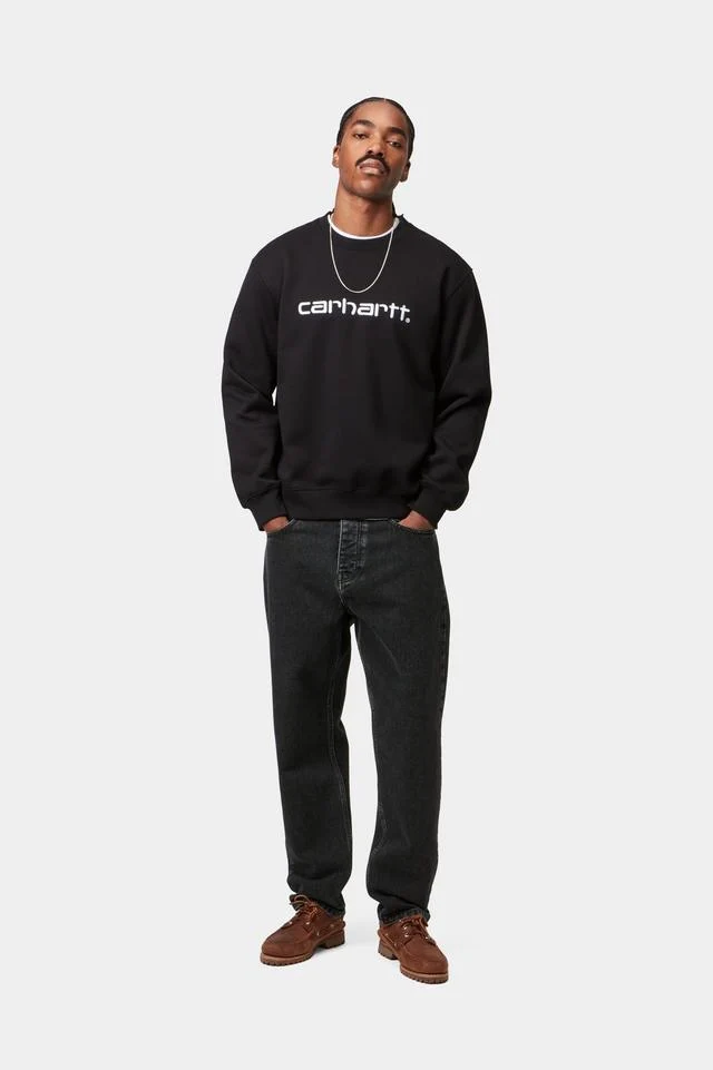 Carhartt WIP Newel Pant Organic Cotton Maitland Denim, 13.5 oz (Black stone washed) - Image 5