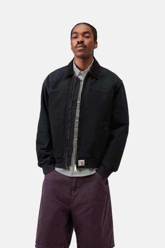 Carhartt WIP OG Santa Fe Jacket (Black Grind Wash) - Image 3