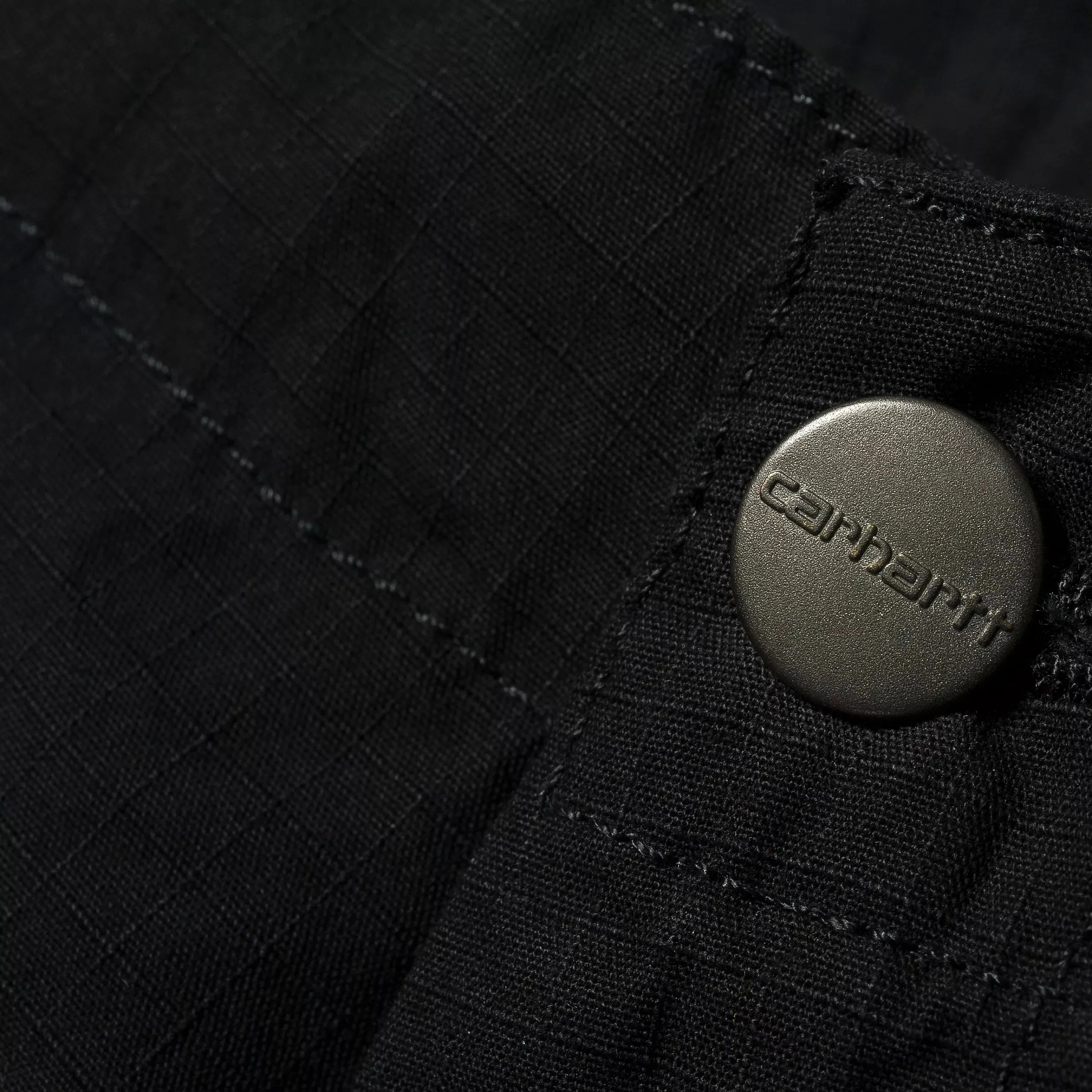 Carhartt WIP Regular Cargo Short Cotton Columbia Ripstop, 6.5 oz (Black rinsed) - Image 3