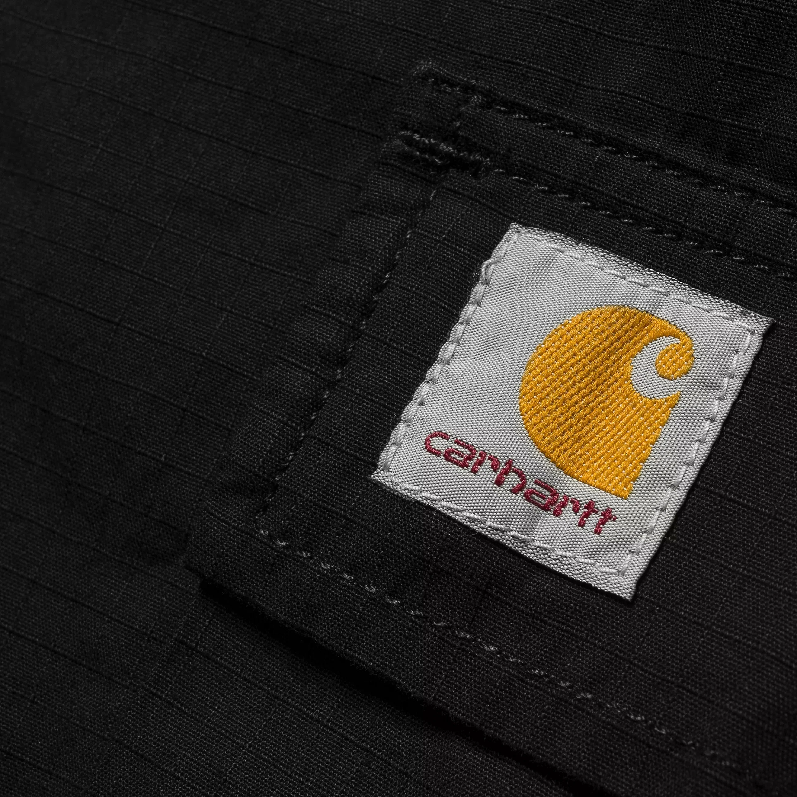 Carhartt WIP Regular Cargo Short Cotton Columbia Ripstop, 6.5 oz (Black rinsed) - Image 4