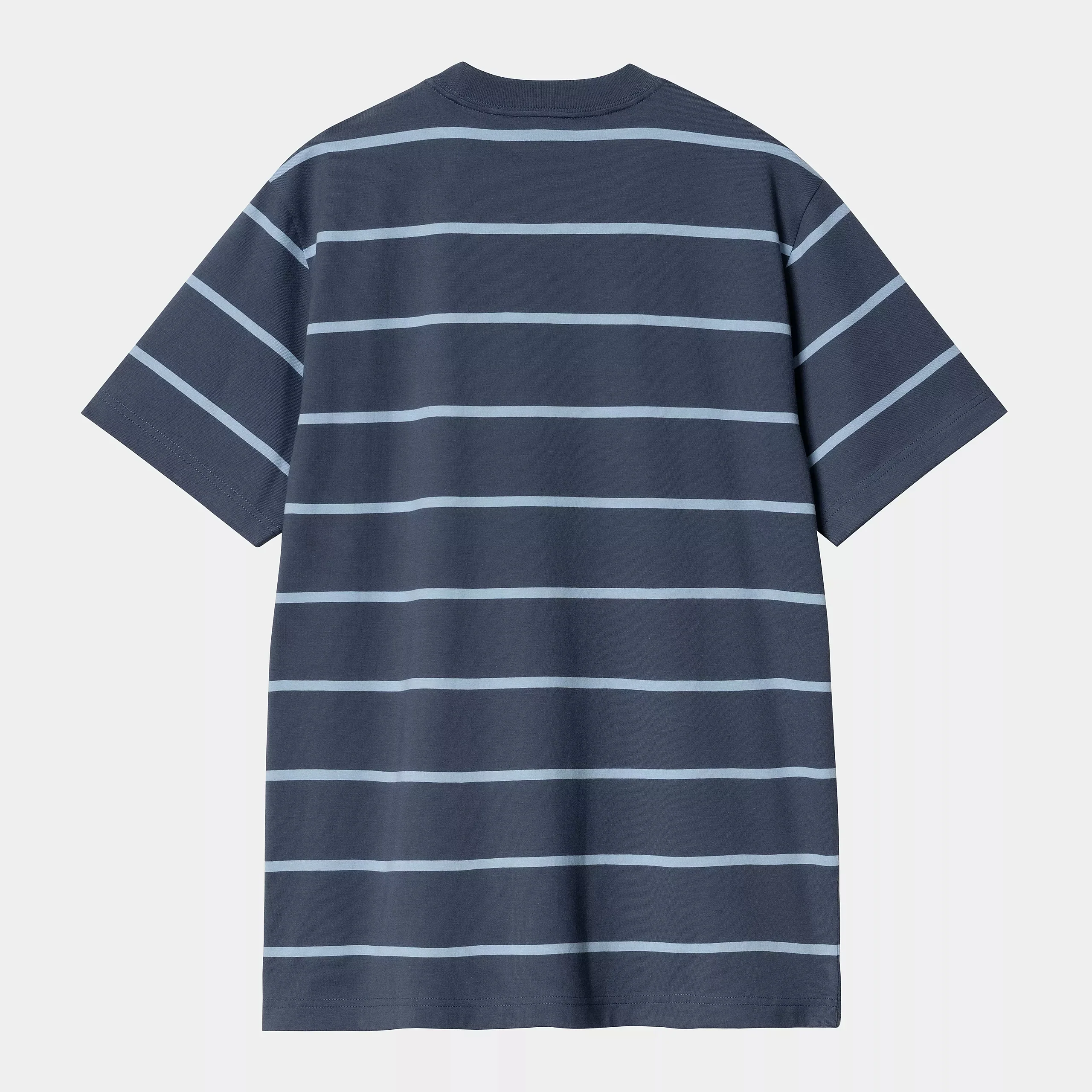 Carhartt WIP S/S Aiken Pocket T-Shirt Cotton Single Jersey, 205 g/m² (Aiken Stripe/Dusky Blue) - Image 2