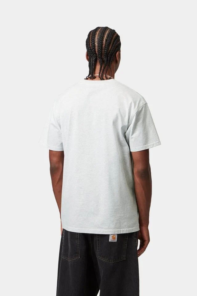 Carhartt WIP S/S American Script T-Shirt Organic Cotton Single Jersey, 240 g/m² (Ash Heather) - Image 4