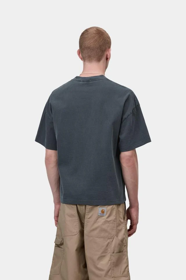 Carhartt WIP S/S Benton T-Shirt Cotton Single Jersey, 230 g/m² (Carbon garment dyed) - Image 4