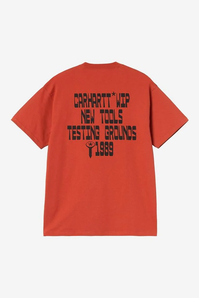 Carhartt WIP S/S Blocks T-Shirt Organic Cotton Single Jersey, 200 g/m² (Oxide Red) - Image 2