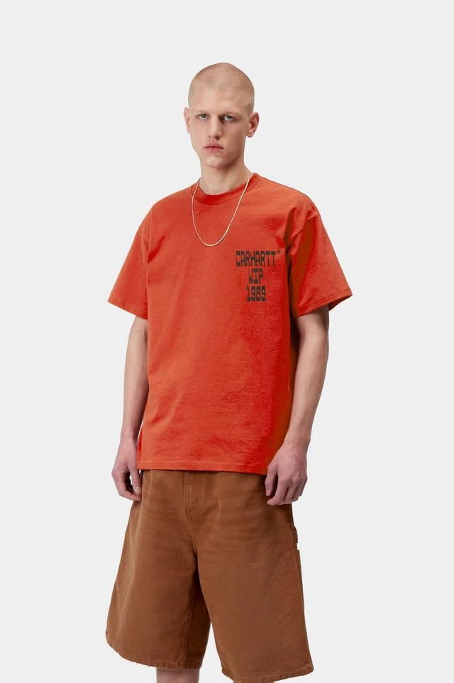 Carhartt WIP S/S Blocks T-Shirt Organic Cotton Single Jersey, 200 g/m² (Oxide Red) - Image 3