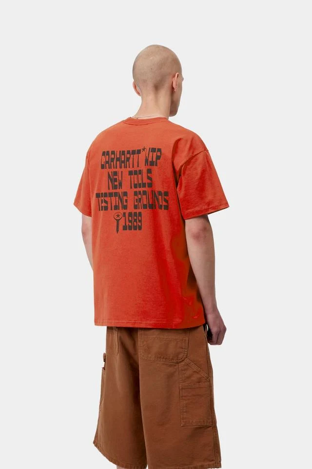 Carhartt WIP S/S Blocks T-Shirt Organic Cotton Single Jersey, 200 g/m² (Oxide Red) - Image 4