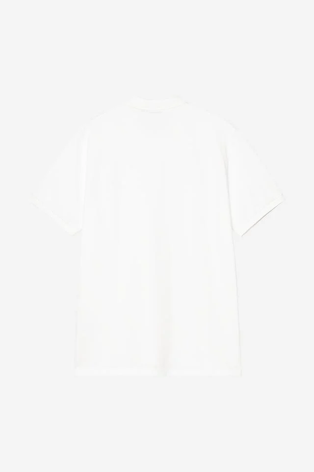 Carhartt WIP S/S Chase Pique Polo Cotton Garment Washed Piqué, 240 g/m² (White / Gold) - Image 2