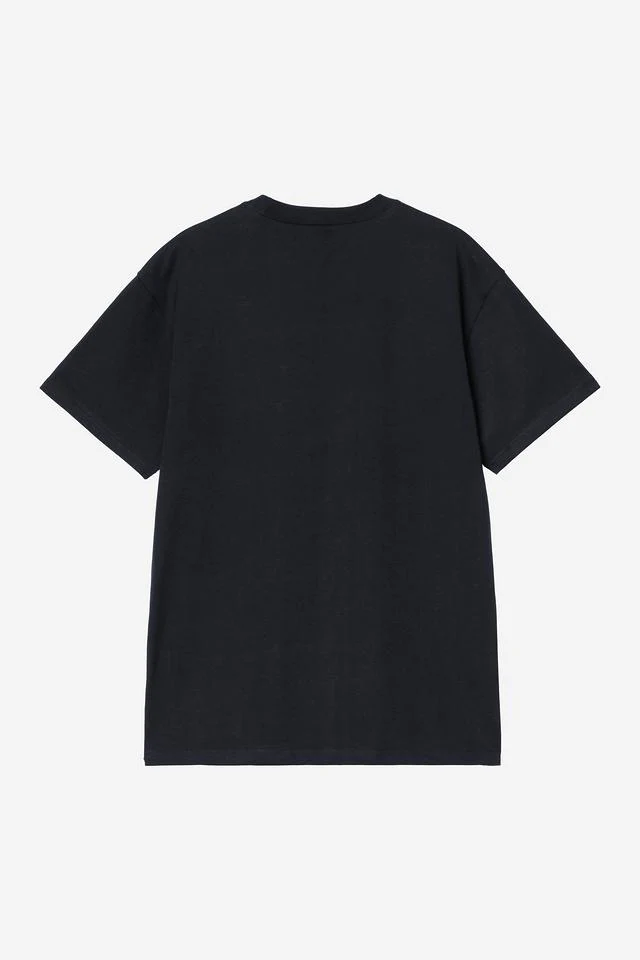 Carhartt WIP S/S Chase T-Shirt 100% Cotton Combed Single Jersey, 235 g/m² (Dark Navy / Gold) - Image 2
