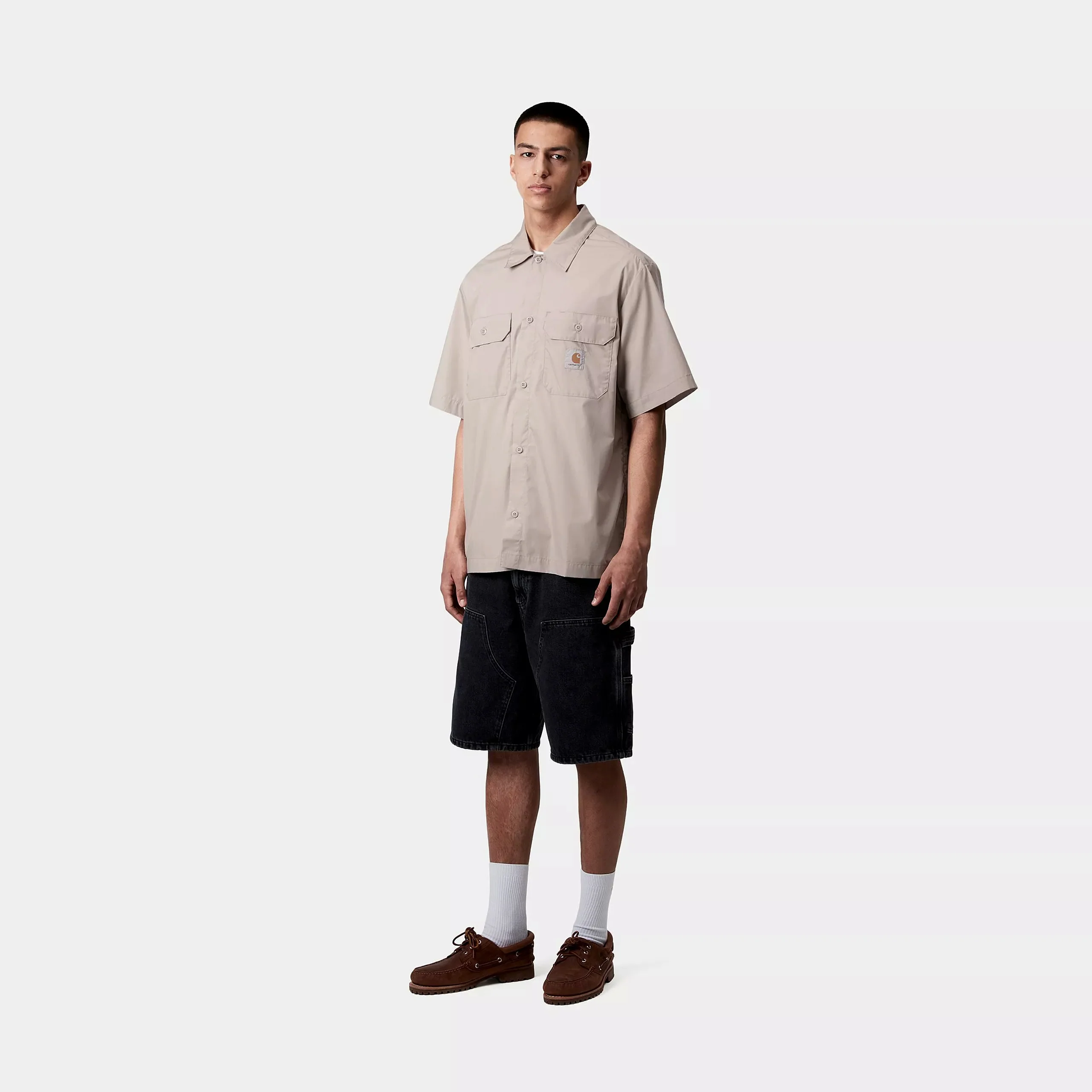 Carhartt WIP S/S Craft Shirt Polyester/Cotton Poplin, 3.8 oz (Dusky Beige) - Image 5