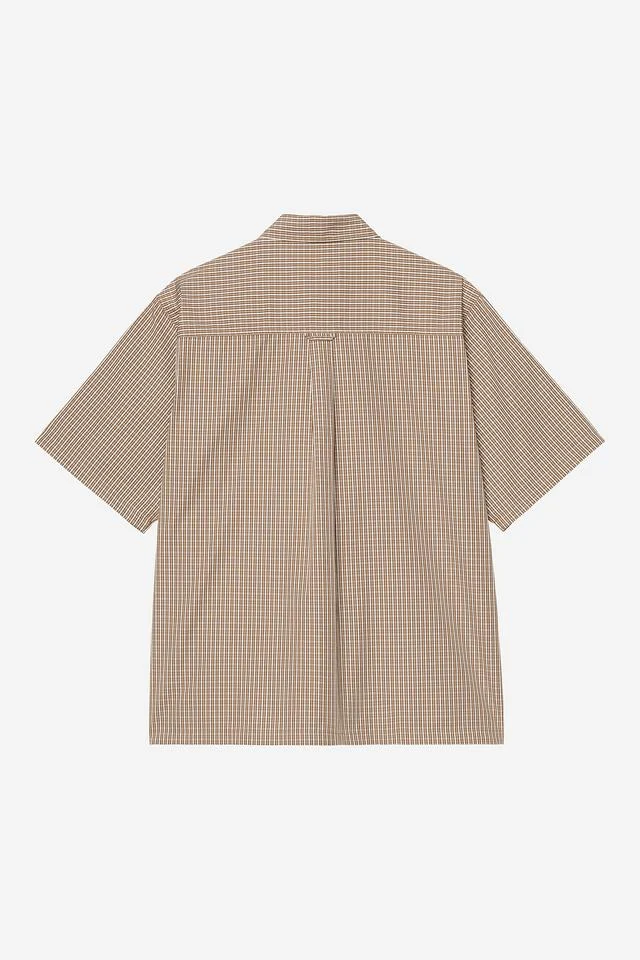 Carhartt WIP S/S Groff Shirt Cotton Poplin, 3.9 oz Groff Check, (Hamilton Brown) - Image 2