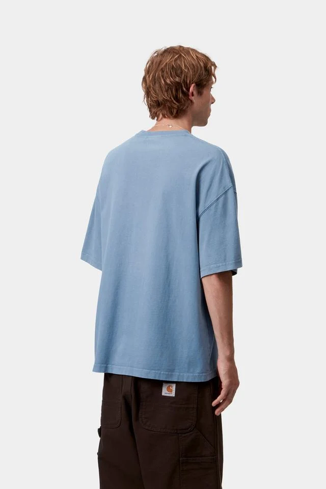 Carhartt WIP S/S Hudson Pocket T-Shirt (Sorrent Chalk Wash) - Image 4