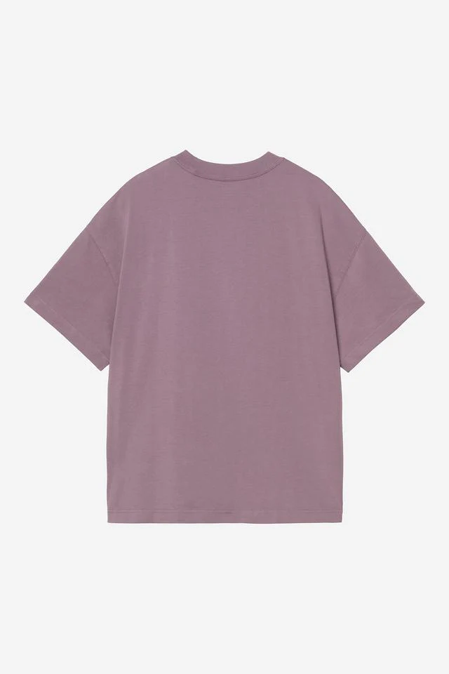 Carhartt WIP S/S Link Script T-Shirt 100% Organic Cotton Single Jersey, 230 g/m² (Phlox / White) - Image 2