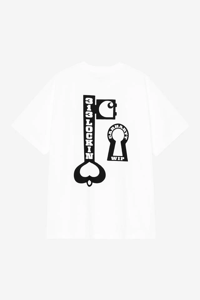 Carhartt WIP S/S Locked T-Shirt Organic Cotton Single Jersey, 175 g/m² (White) - Image 2