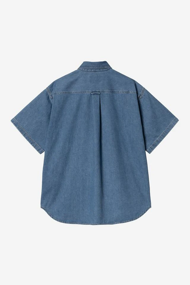 Carhartt WIP S/S Lucas Shirt Cotton Denim, 8.5 oz (Blue stone washed) - Image 2