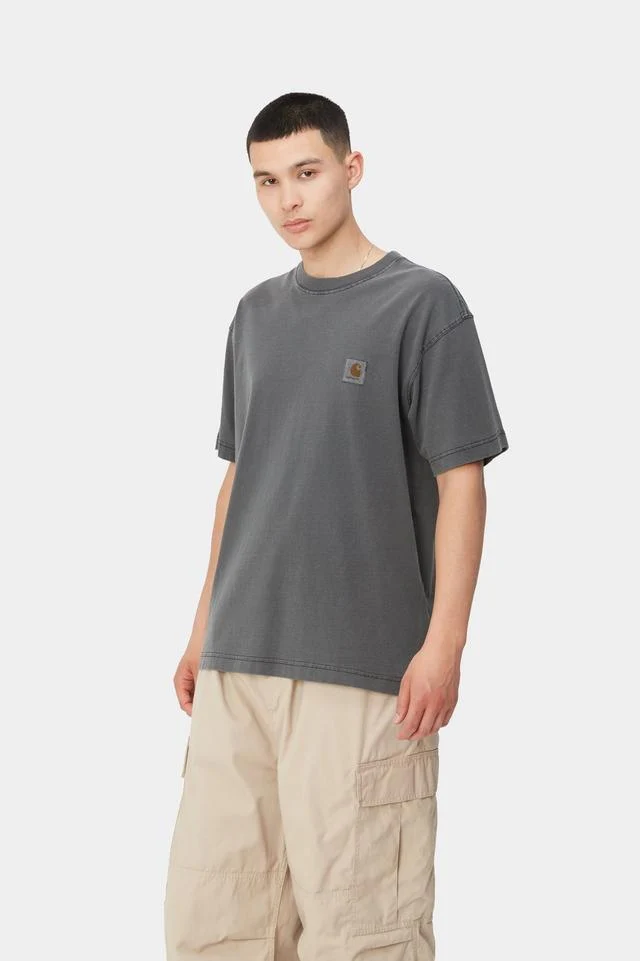 Carhartt WIP S/S Nelson T-Shirt Cotton Single Jersey, 195 g/m² (Black garment dyed) - Image 3