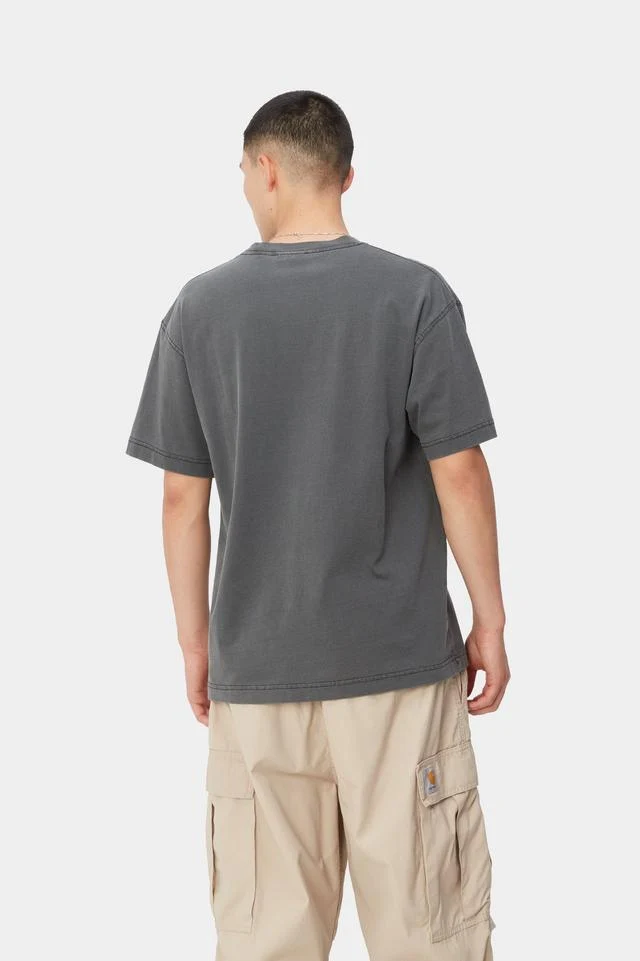 Carhartt WIP S/S Nelson T-Shirt Cotton Single Jersey, 195 g/m² (Black garment dyed) - Image 4