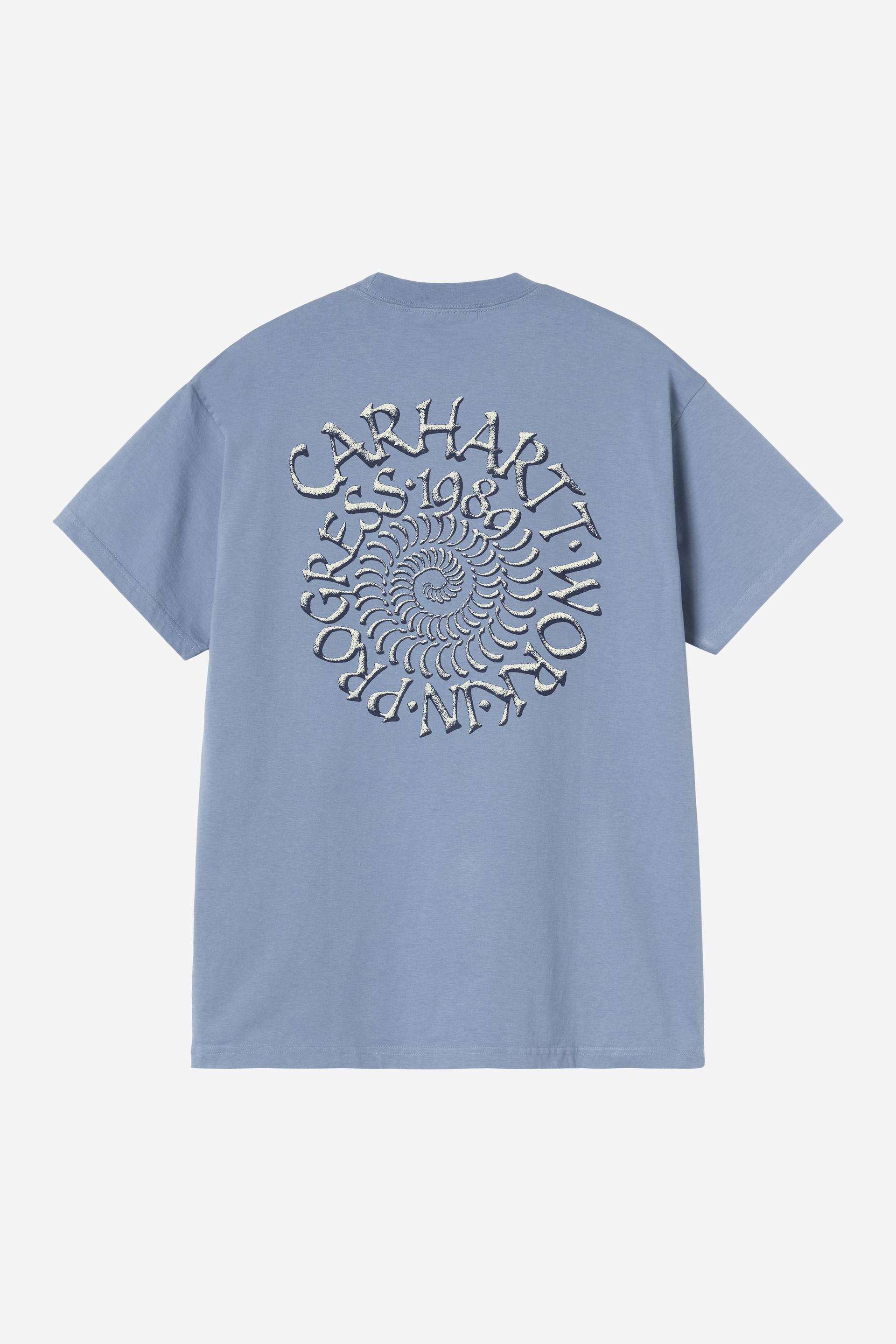 Carhartt WIP S/S Spirals T-Shirt Organic Cotton Single Jersey, 200 g/m² (Gentle Blue) - Image 2
