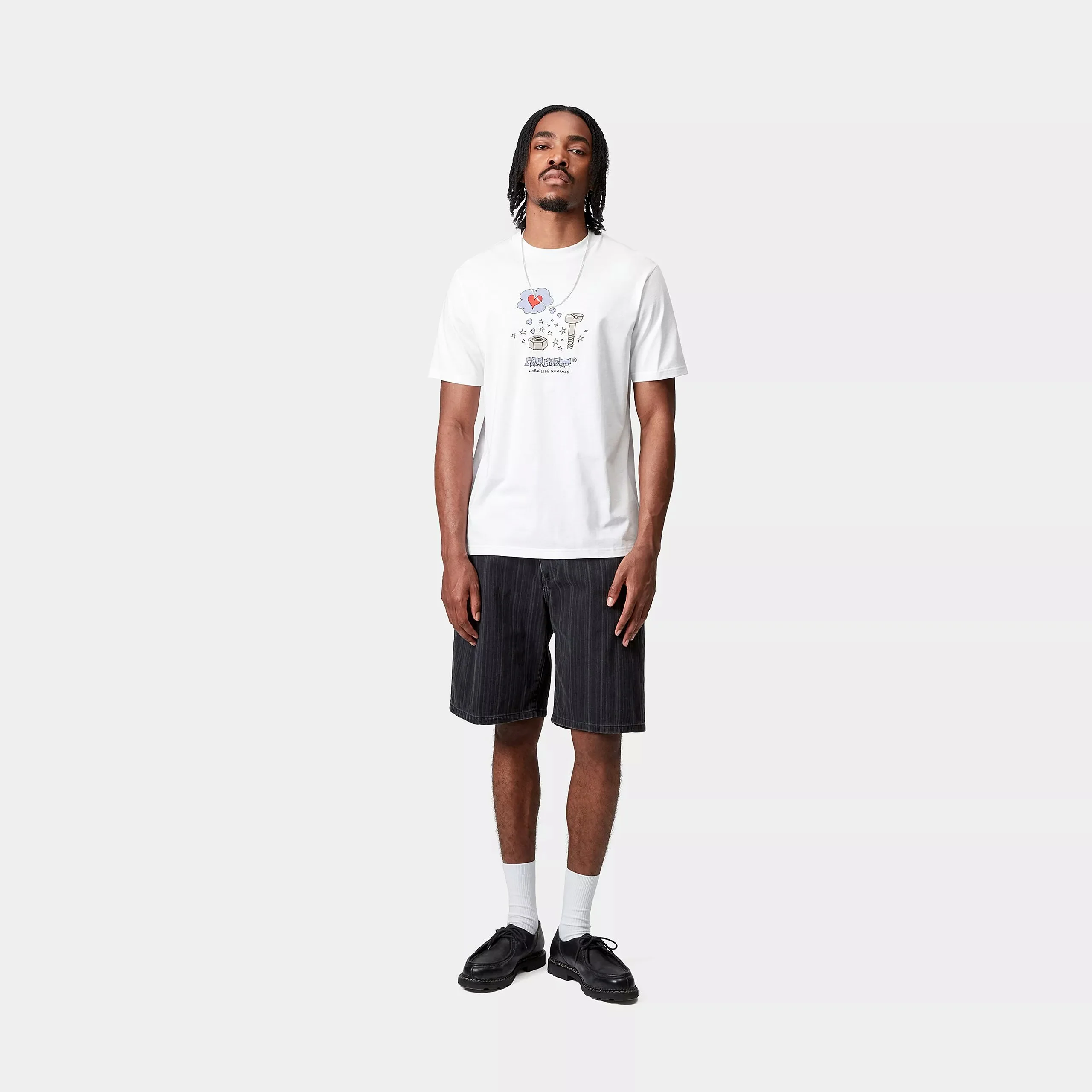 Carhartt WIP S/S Work Life Romance T-Shirt Cotton Single Jersey, 190 g/m² (White) - Image 5