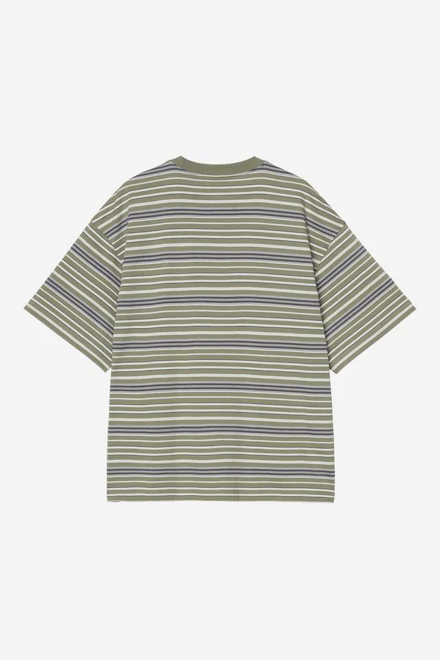 Carhartt WIP S/S Zane T-Shirt Cotton Single Jersey, 190 g/m² (Zane Stripe, Dollar Green) - Image 2