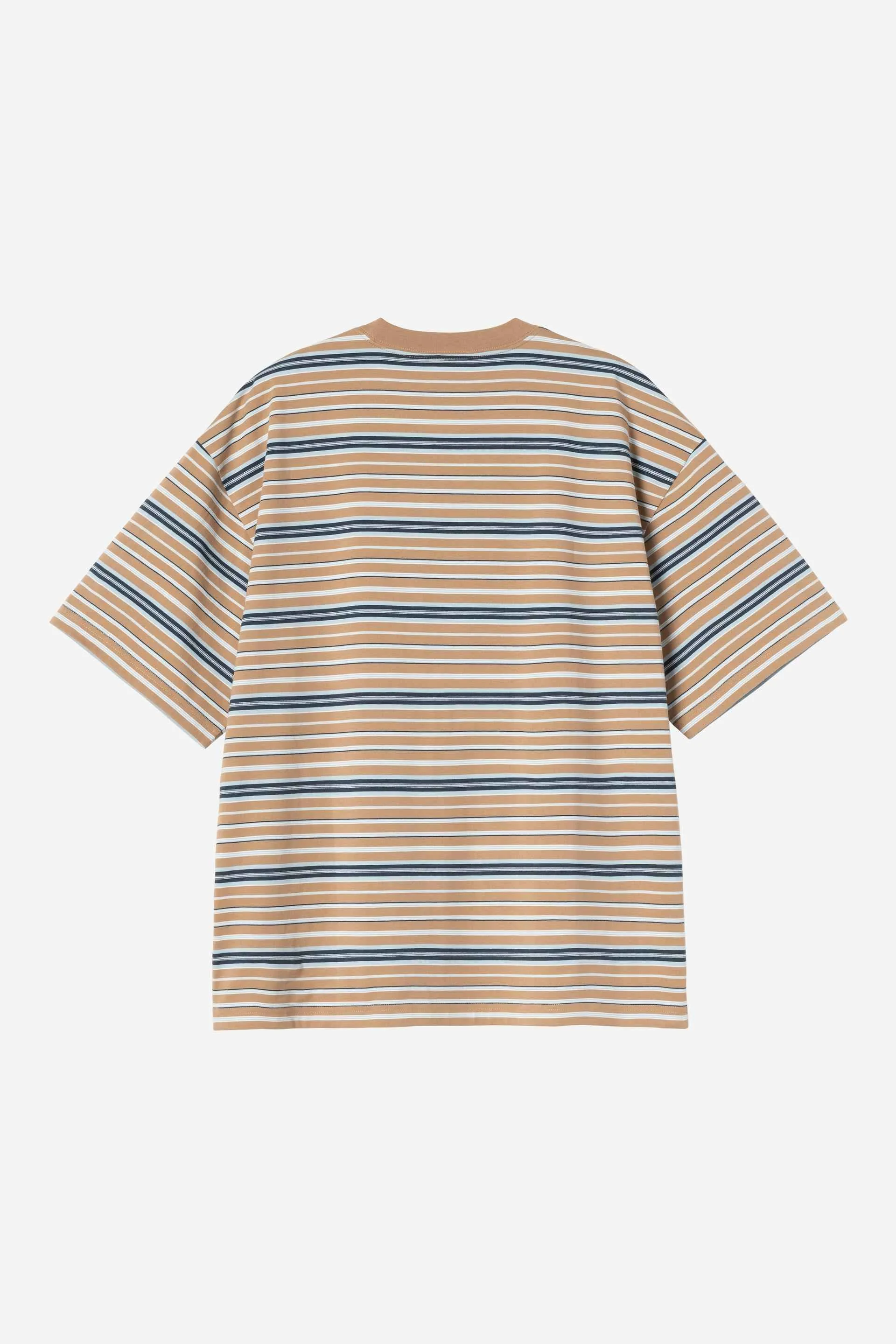 Carhartt WIP S/S Zane T-Shirt Cotton Single Jersey, 190 g/m² (Zane Stripe, Peanut) - Image 2