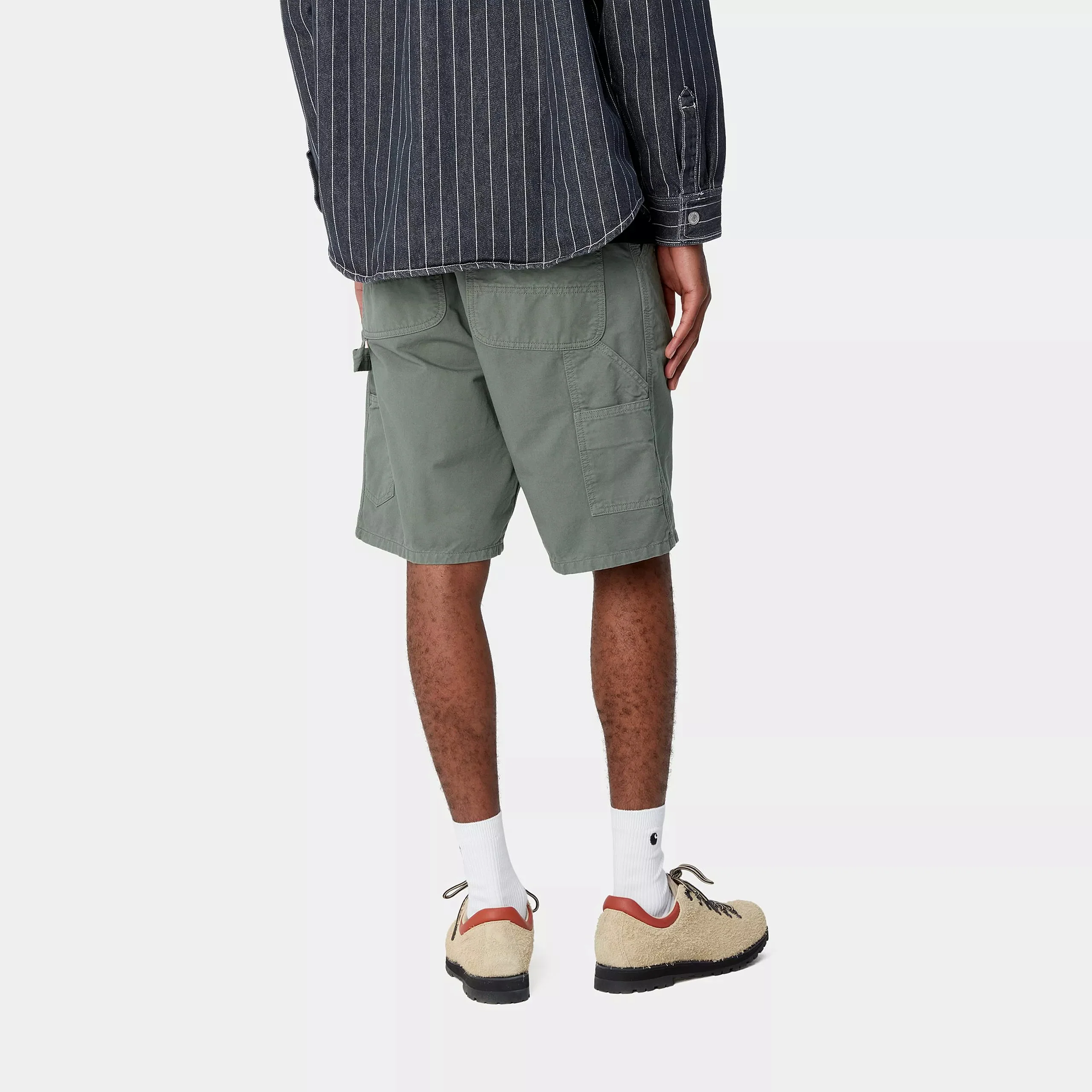 Carhartt WIP Single Knee Short 100% Cotton 'Newcomb' Drill, 8.5 oz (Park Garment Dyed) - Image 4