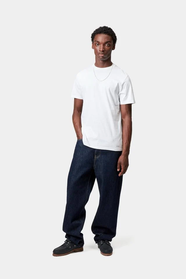 Carhartt WIP Standard Crew Neck T-shirt Cotton Single Jersey, 140 g/m² (White + White) - Image 4