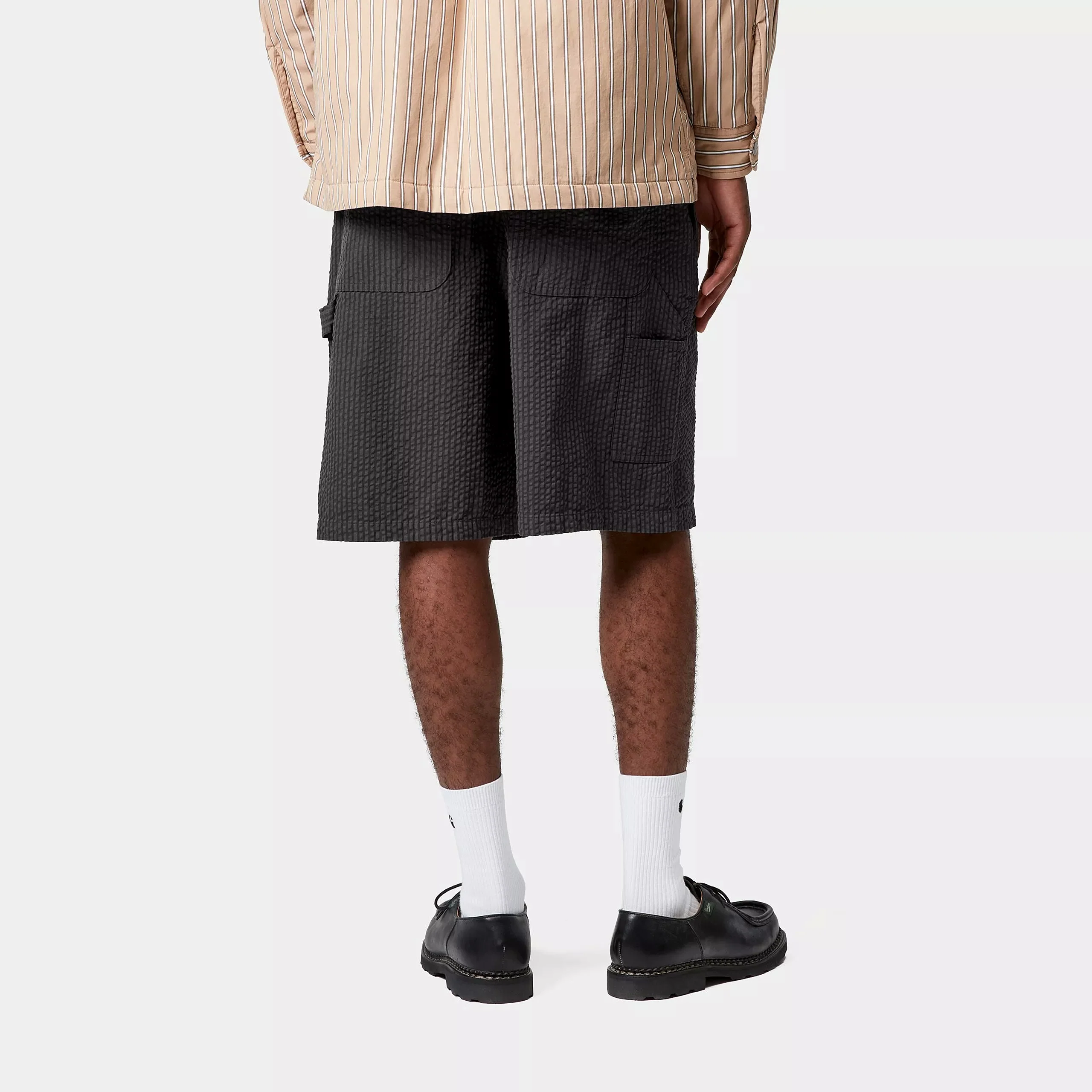 Carhartt WIP Toland Short Cotton Seersucker, 4.2 oz (Toland Stripe / Black) - Image 4
