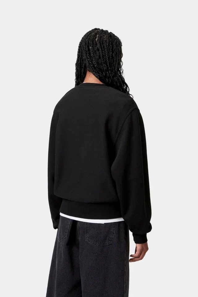 Carhartt WIP W' American Script Sweat Cotton/Polyester Sweat, 340 g/m² (Black) - Image 4