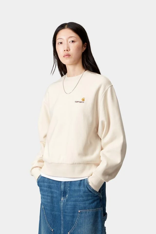 Carhartt WIP W' American Script Sweat Cotton/Polyester Sweat, 340 g/m² (Natural) - Image 3
