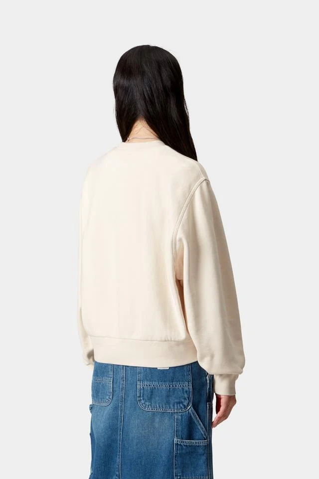 Carhartt WIP W' American Script Sweat Cotton/Polyester Sweat, 340 g/m² (Natural) - Image 4