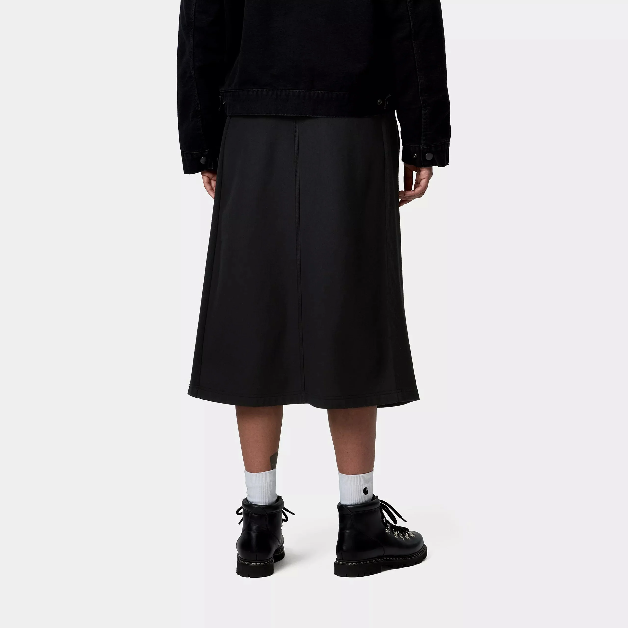 Carhartt WIP W' American Script Sweat Skirt (Black) - Image 4
