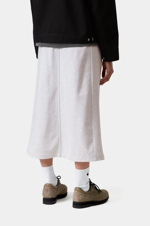 Carhartt WIP W' American Script Sweat Skirt Cotton/Polyester Sweat, 340 g/m² (Ash Heather) - Image 3