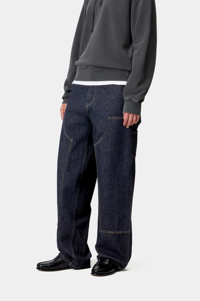 Carhartt WIP W' Brandon Double Knee Pant 100% Cotton 'Smith' Denim, 13.5 oz (Blue rinsed) - Image 5