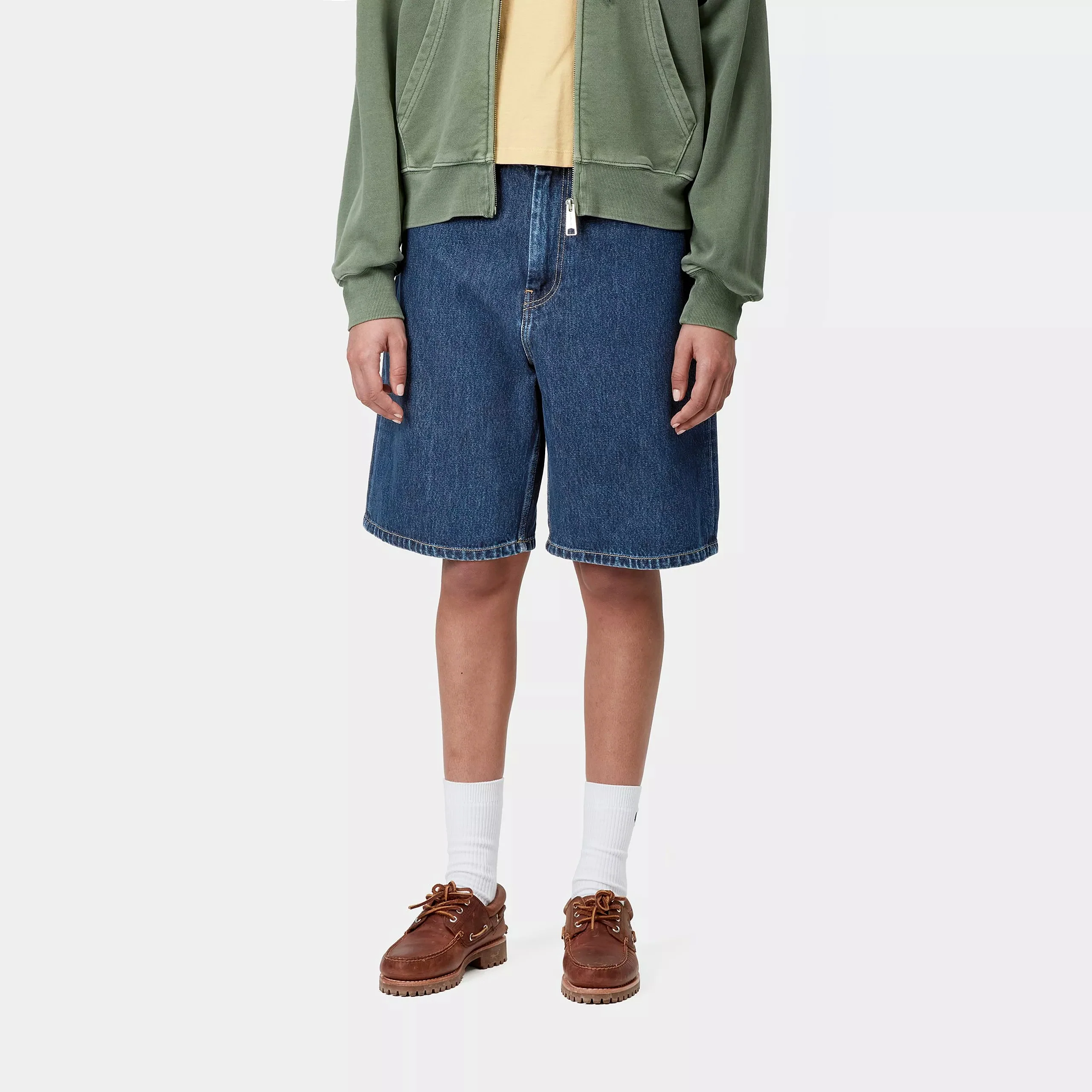 Carhartt WIP W' Brandon Short 100% Cotton 'Smith' Denim, 13.5 oz (Blue Stone Washed) - Image 3
