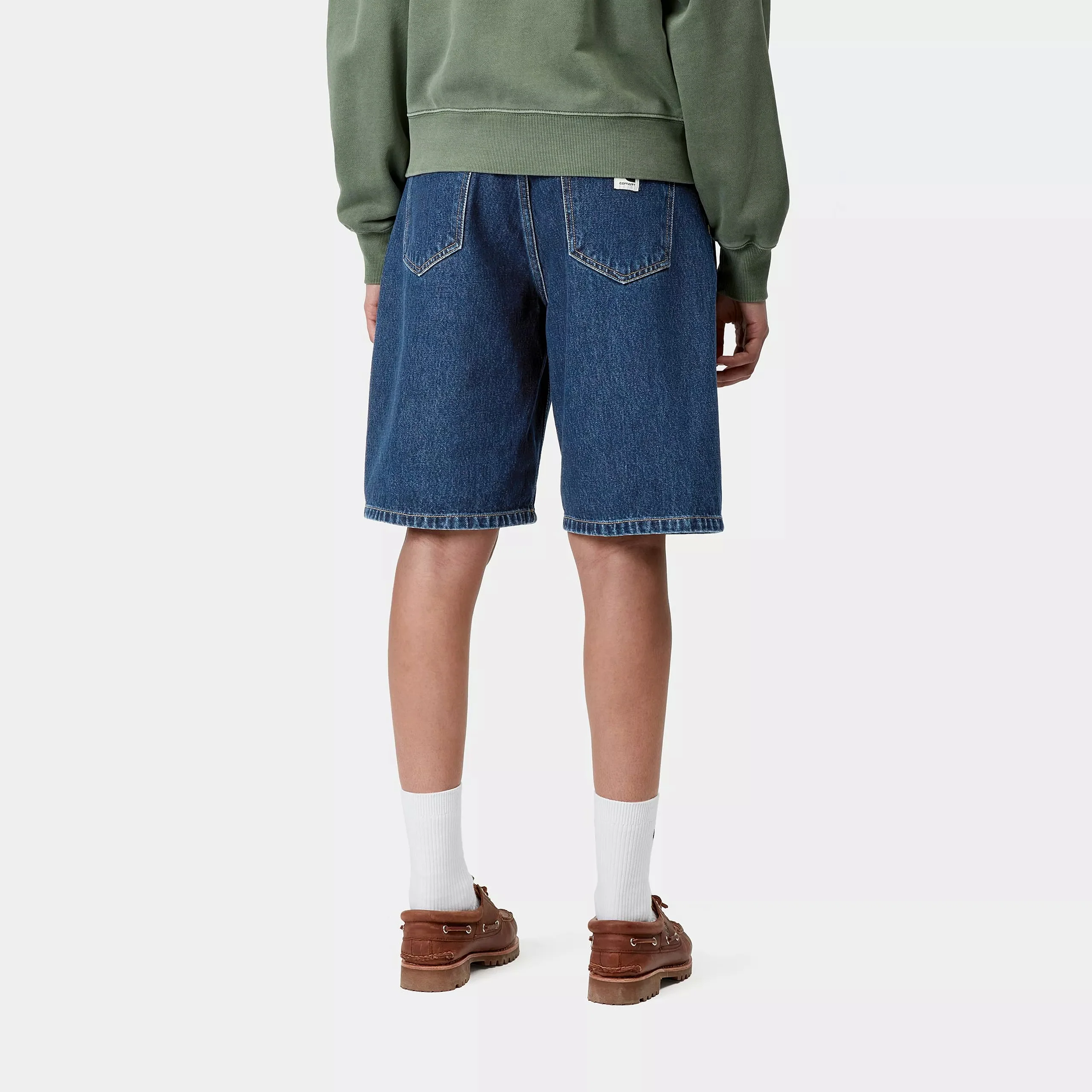 Carhartt WIP W' Brandon Short 100% Cotton 'Smith' Denim, 13.5 oz (Blue Stone Washed) - Image 4
