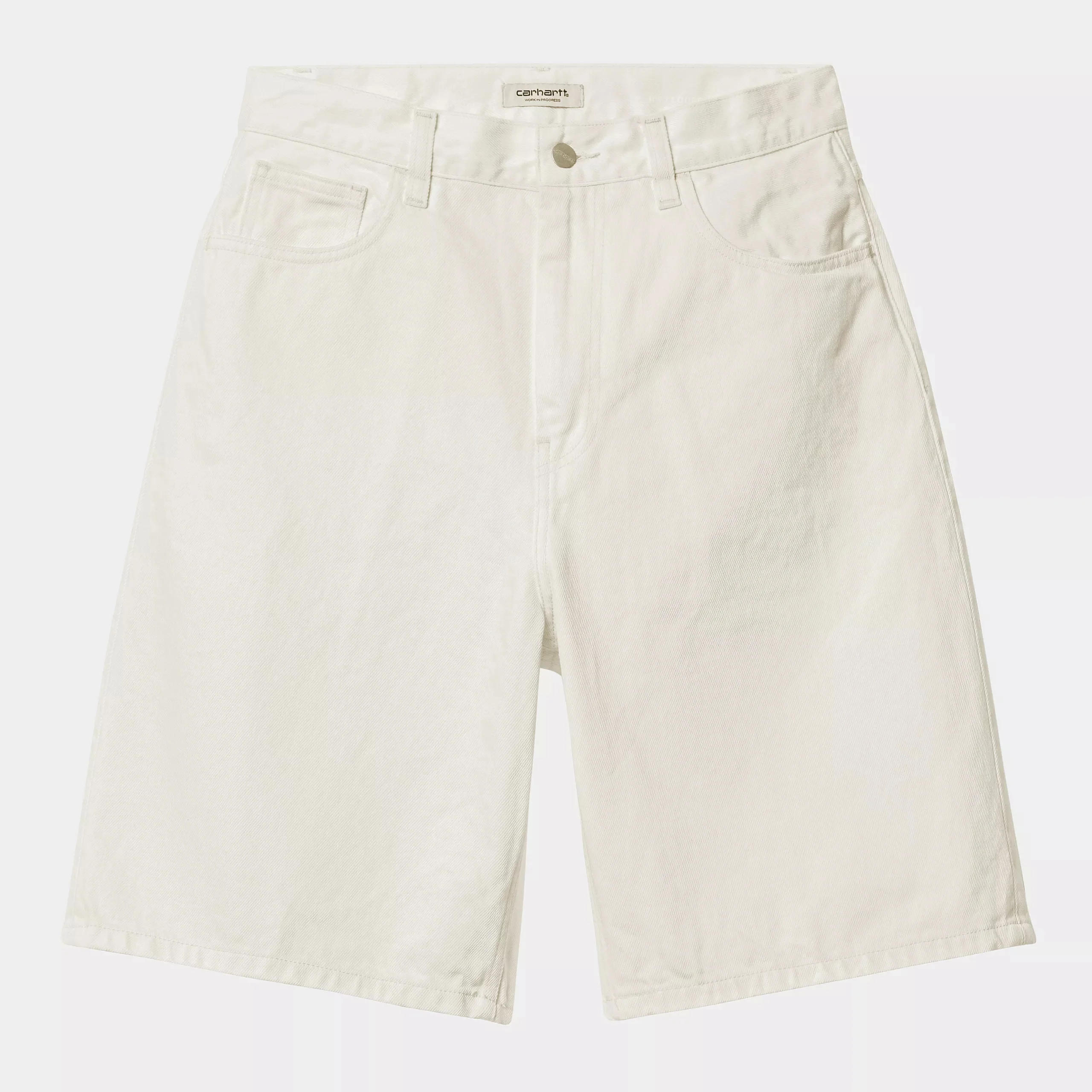 Carhartt WIP W' Brandon Short 100% Cotton 'Smith' Denim, 13.5 oz (White rinsed) - Image 2